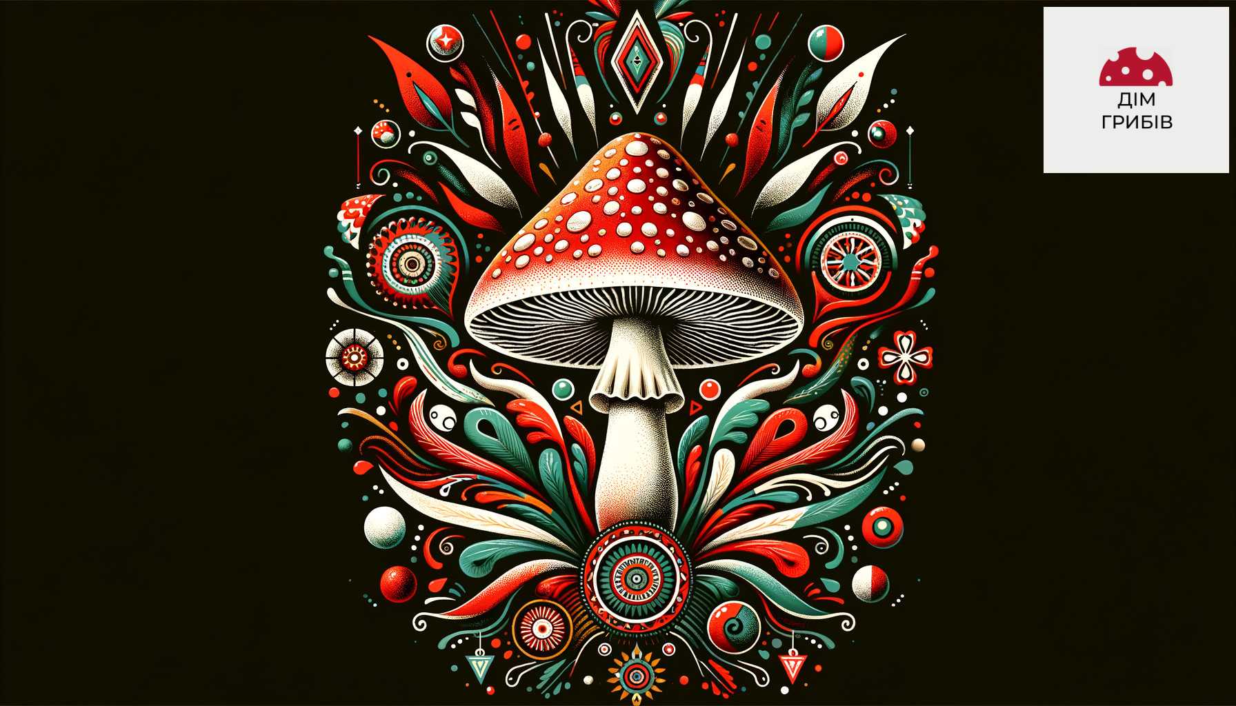 Мухоморне мистецтво татуювань, яскраві дизайн