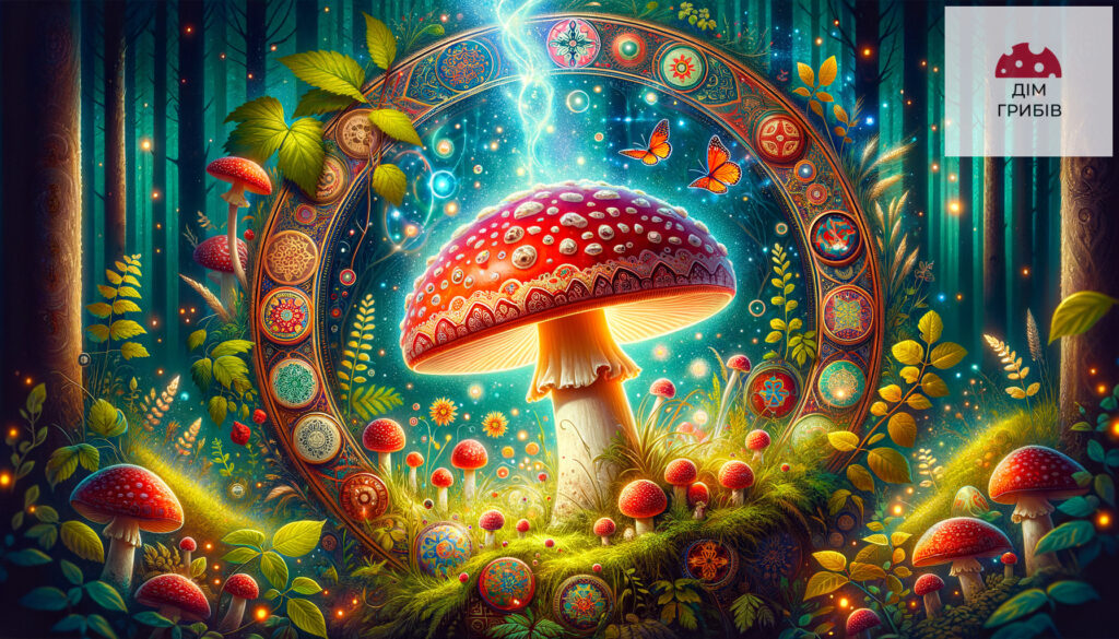 Magic mushrooms fly agarics