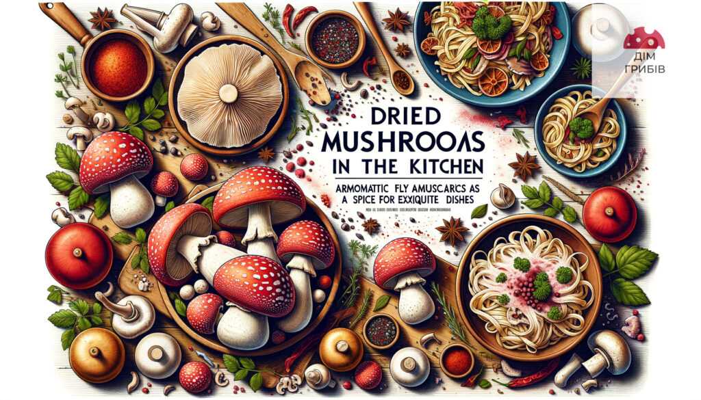 Сушеные грибы в кухне: мухоморы на столе